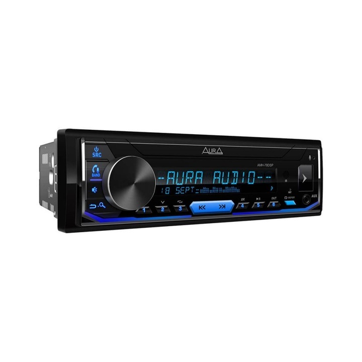 Player auto Aura AMH 78DSP, 1 DIN, 4x51W, Bluetooth, FLAC, AUX, USB, Procesor de sunet