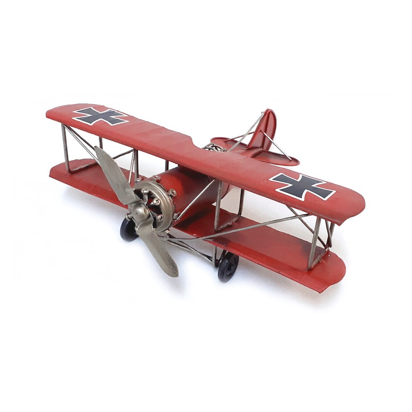 Macheta retro, metal - avion, 25 x 21 x 9.5 cm