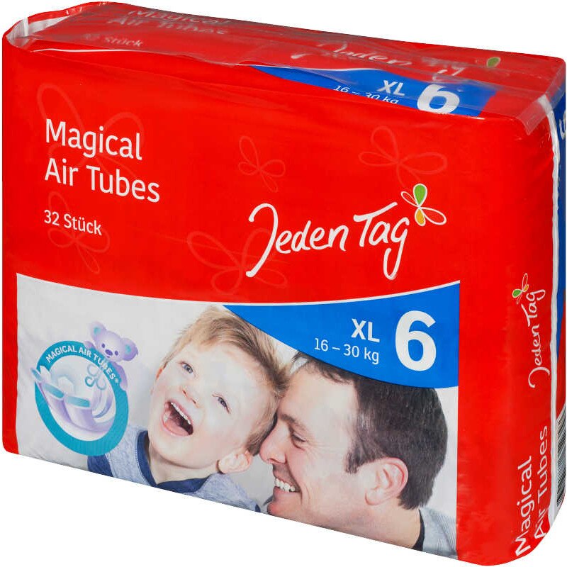 Scutece JedenTag 6, pentru copii 10-30kg, 32 bucati
