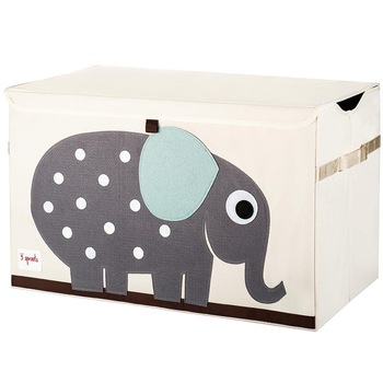 Cutie depozitare pentru camera copiilor, 3 Sprouts, Elefant, gri, XL Cutie depozitare pentru camera copiilor, 3 Sprouts, Elefant, gri, XL