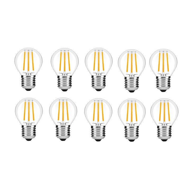 Set 10 becuri LED Avide Filament, E27, 7W (63W), 870 lm, A++, lumina calda(2700K)