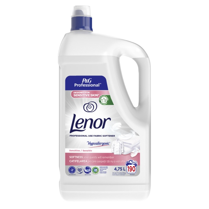 Омекотител Lenor Professional Sensitive, 4.75 л, 190 изпирания