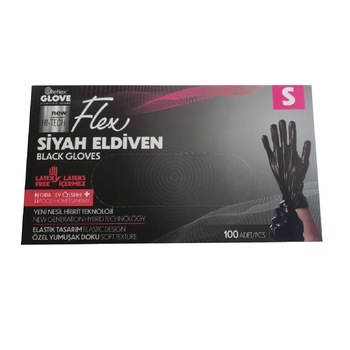 Manusi din termoplastic elastomer, Flex subtire, negre, 100 buc, S Manusi din termoplastic elastomer, Flex subtire, negre, 100 buc, S