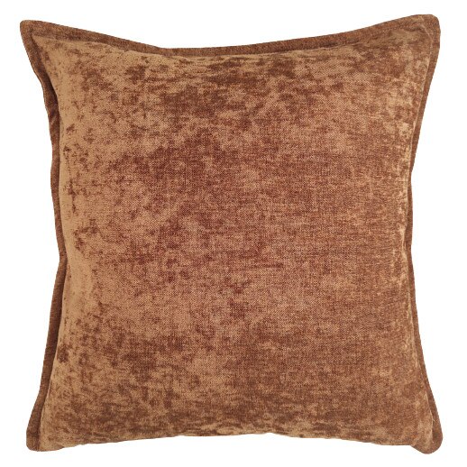 Husa perna decorativa Velour, Nova Textile, 45x45 cm, fermoar, catifea, caramiziu