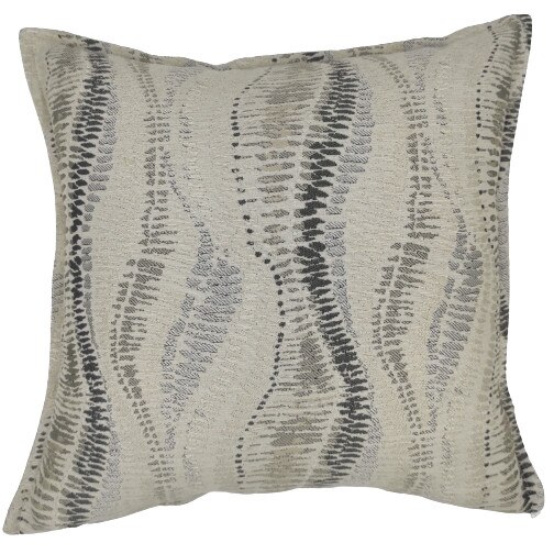 Husa perna decorativa Dezo II, Nova Textile, 45x45 cm, fermoar, gri/negru