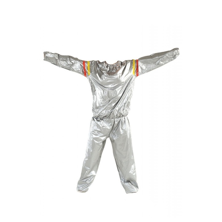 HotRapidLoss karcsúsító ruha, szauna hatású, hatékony, vízálló, ezüst, unisex, XL-es méret, Doty