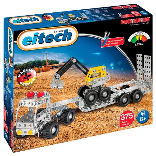 Set Eitech de Constructie Camion cu Remorca si Excavator