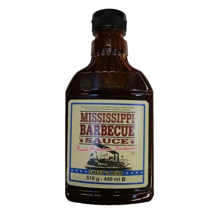Sos Barbeque. Dulce & Mediu. Mississippi BBQ . 510 gr. ORIGINAL AMERICAN SAUCE