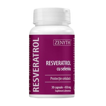 Supliment alimentar Resveratrol cu seleniu, Zenyth, 30 capsule Supliment alimentar Resveratrol cu seleniu, Zenyth, 30 capsule
