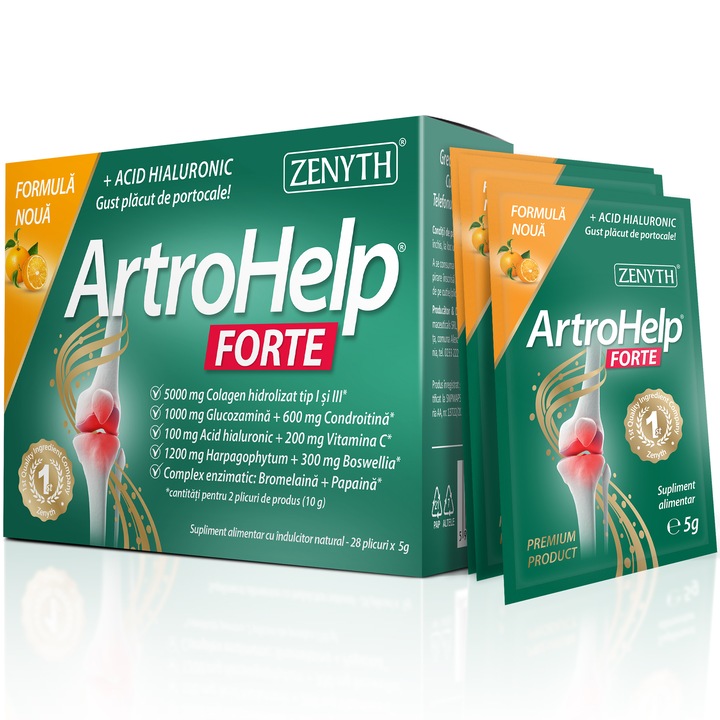 Supliment alimentar ArtroHelp Forte, Zenyth, 28 plicuri