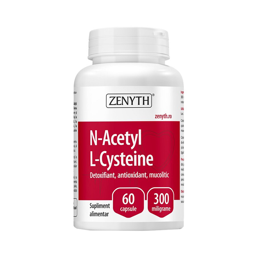 Supliment alimentar N-Acetyl L-Cysteine, Zenyth, 60 capsule
