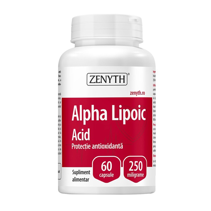 Supliment alimentar Alpha Lipoic Acid, Zenyth, 60 capsule