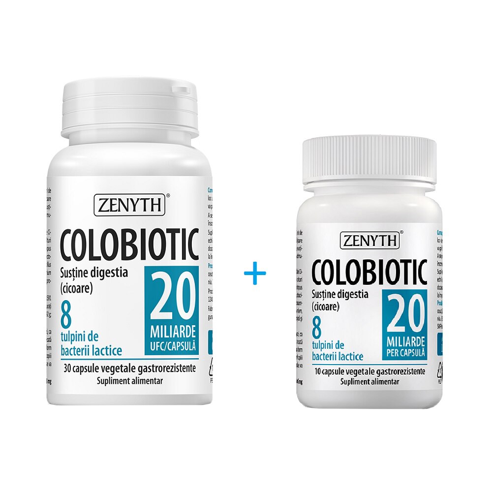 Pachet Colobiotic probiotic 20 miliarde, Zenyth, 40 capsule