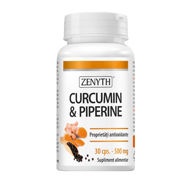 Supliment alimentar Curcumin & Piperine, Zenyth, 30 capsule