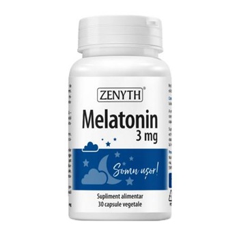 Supliment alimentar Melatonin 3 mg, Zenyth, 30 capsule vegetale Supliment alimentar Melatonin 3 mg, Zenyth, 30 capsule vegetale