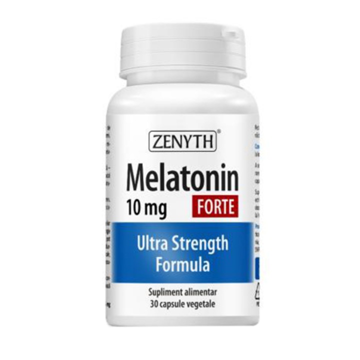 Supliment alimentar Melatonin Forte 10 mg, Zenyth, 30 capsule vegetale