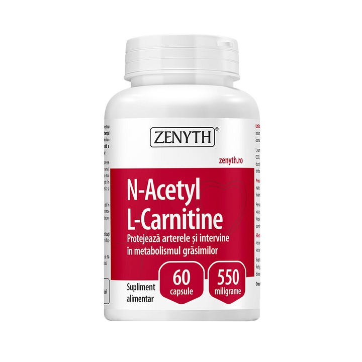 Supliment alimentar N-Acetyl L-Carnitine 550 mg, Zenyth, 60 capsule