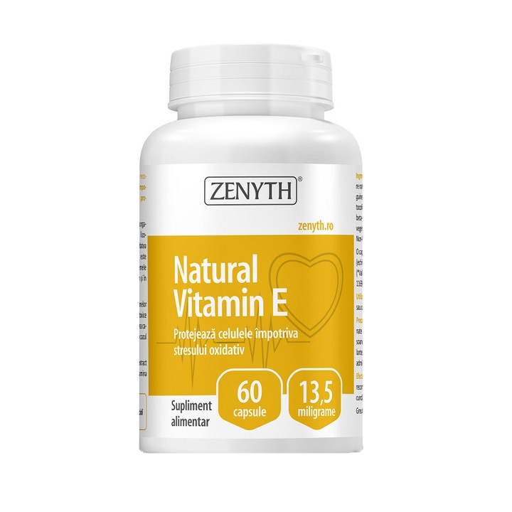 Хранителна добавка Витамин Е, Zenyth, 60 капсули