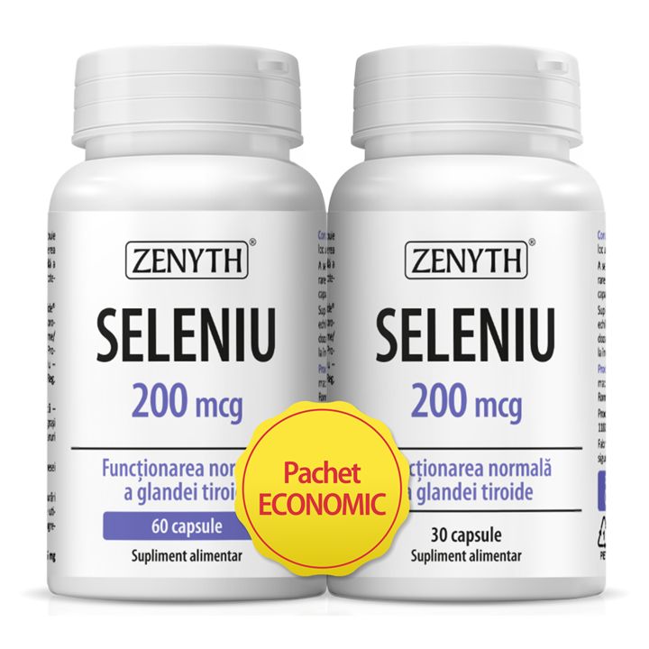 Pachet Seleniu 200 mcg, Zenyth, 90 capsule
