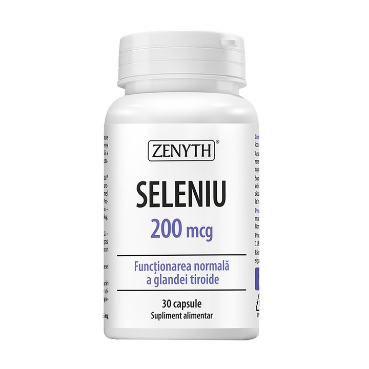 Supliment alimentar Seleniu 200 mcg, Zenyth, 30 capsule