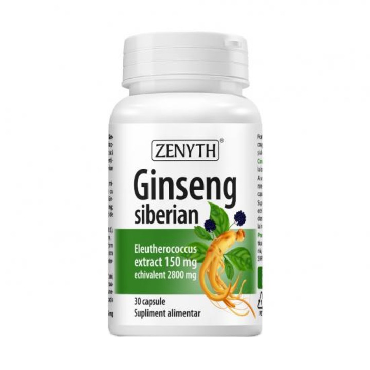 Supliment alimentar Ginseng siberian 150 mg, Zenyth, 30 capsule