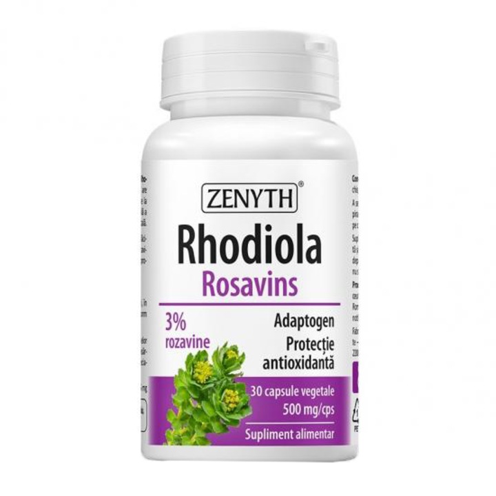 Хранителна добавка Rhodiola Rosavins 500mg, Zenyth, 30 растителни капсули