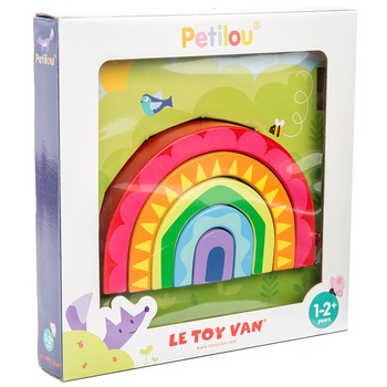 Set de joaca din lemn Le Toy Van - Tunelul curcubeu, 5 piese Set de joaca din lemn Le Toy Van - Tunelul curcubeu, 5 piese