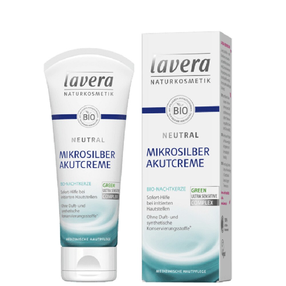 Tratament intensiv cu particule de argint pentru pielea iritata si eczeme Neutral Akutcreme 75 ml Lavera