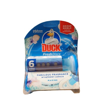 Odorizant gel pentru vasul toaletei Duck Fresh Discs Marine, 6 discuri Odorizant gel pentru vasul toaletei Duck Fresh Discs Marine, 6 discuri