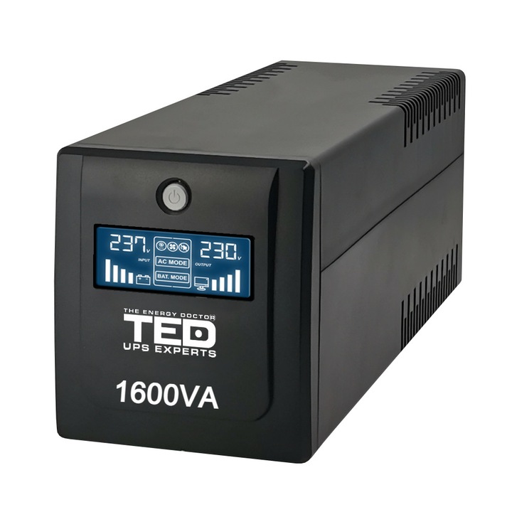 UPS Line Interactive с 4 изхода и LCD дисплей, 1600VA, 900W