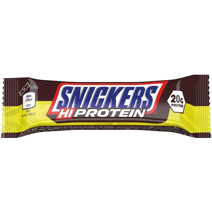 Baton proteic Snickers Hi Protein 55 g