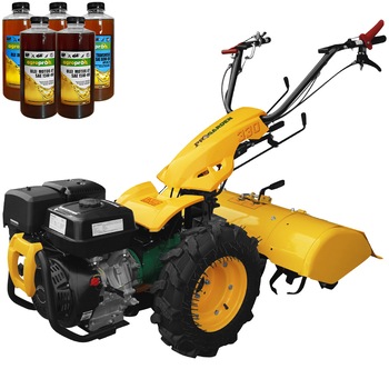 Set Motocultor ProGARDEN BT330/G190, motor 14 CP, benzina, euro V, 3+2 viteze, freza tractata BT-X90 900 mm, 5l ulei AgroPro Set Motocultor ProGARDEN BT330/G190, motor 14 CP, benzina, euro V, 3+2 viteze, freza tractata BT-X90 900 mm, 5l ulei AgroPro