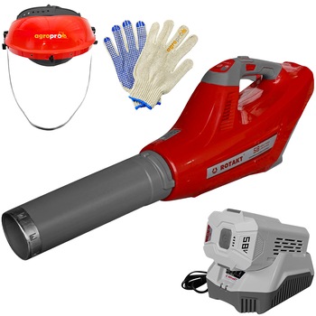 Set Suflanta electrica Rotakt SFA521, motor 58 V, debit aer 815 m/h, acumulator,incarcator, viziera, manusi protectie AgroPro Set Suflanta electrica Rotakt SFA521, motor 58 V, debit aer 815 m/h, acumulator,incarcator, viziera, manusi protectie AgroPro