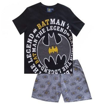 Pijama Batman The Legend, Negru/Gri Pijama Batman The Legend, Negru/Gri