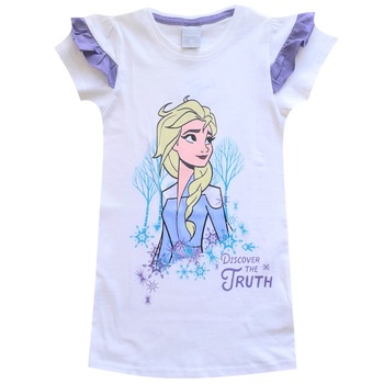 Camasa de noapte Frozen 2, Discover the Truth, Alb/Violet Camasa de noapte Frozen 2, Discover the Truth, Alb/Violet