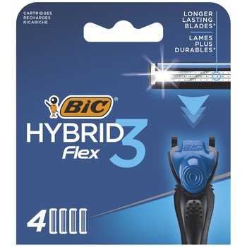 Rezerve aparat de ras Hybrid BIC Flex3, 4 bucati Rezerve aparat de ras Hybrid BIC Flex3, 4 bucati