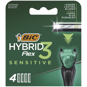 Rezerve aparat de ras Hybrid BIC Flex3 Sensitive, 4 bucati Rezerve aparat de ras Hybrid BIC Flex3 Sensitive, 4 bucati
