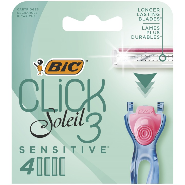 Резерва за самобръсначка Hybrid BIC Soleil Click Sensitive, 4 броя
