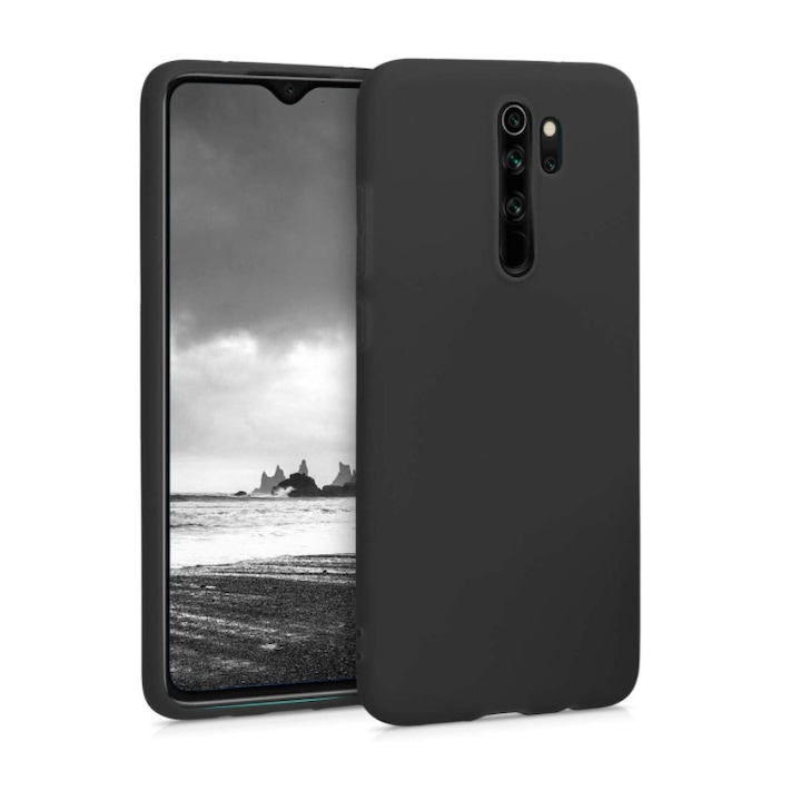 Силиконов Кейс за Xiaomi Redmi Note 8 Pro, Мек, Черен