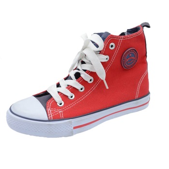 Bascheti din panza pentru copii American Club 363/15, Rosu, 36 Bascheti din panza pentru copii American Club 363/15, Rosu, 36