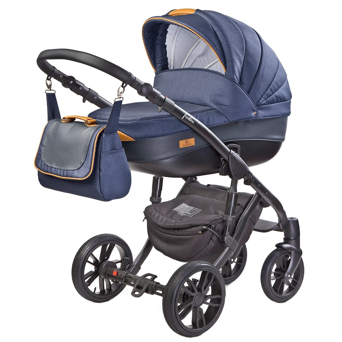Carucior 3 in 1 Caretero Camini Frontera 301956, Bleumarin