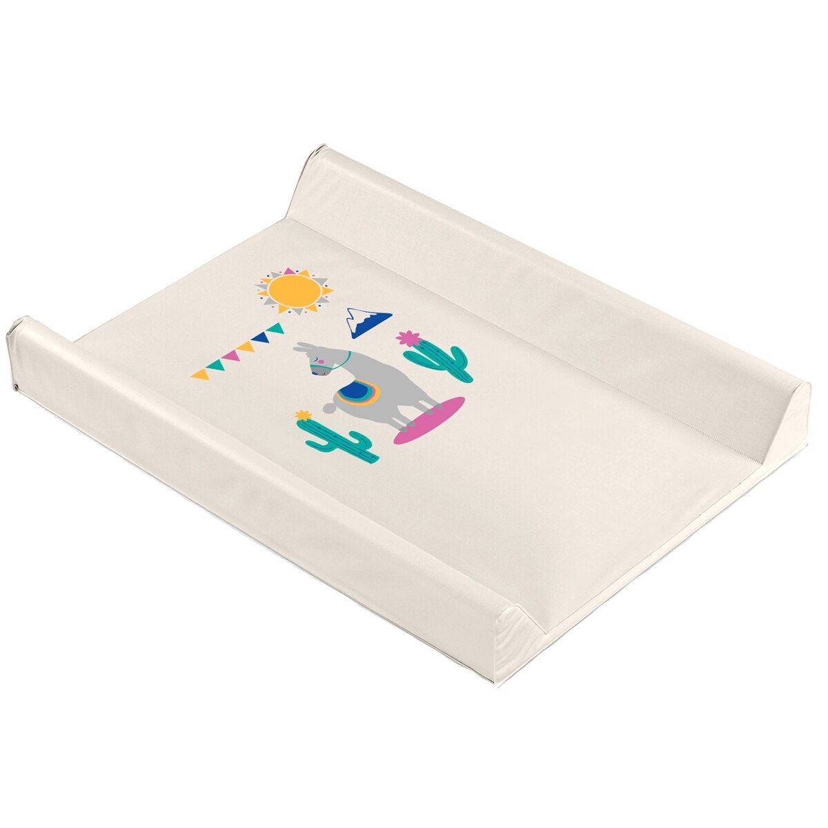 Saltea de infasat rigida 49 x 70 cm Sensillo Lamas S1253, Bej