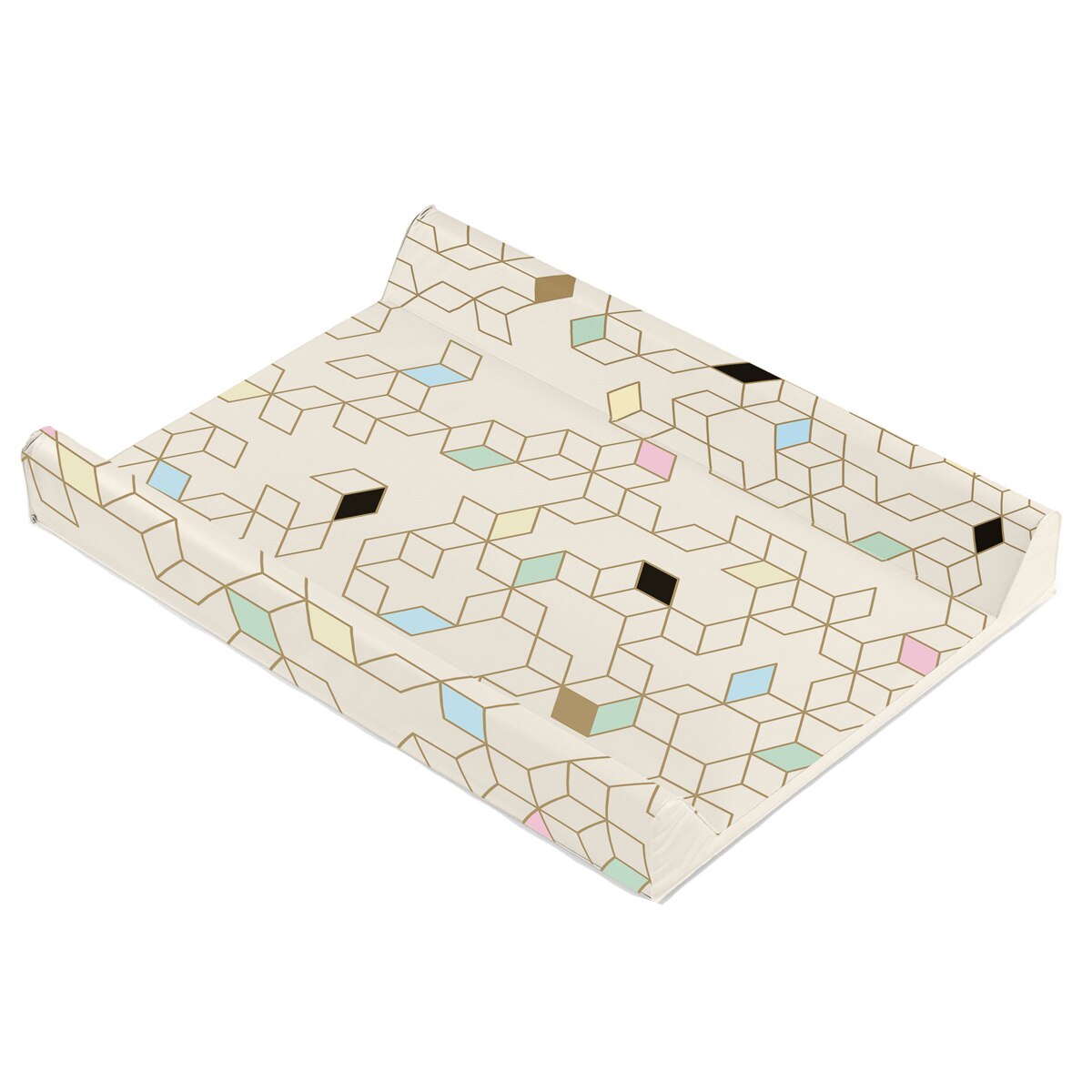 Saltea de infasat rigida 49 x 70 cm Sensillo Cubes 12294, Bej