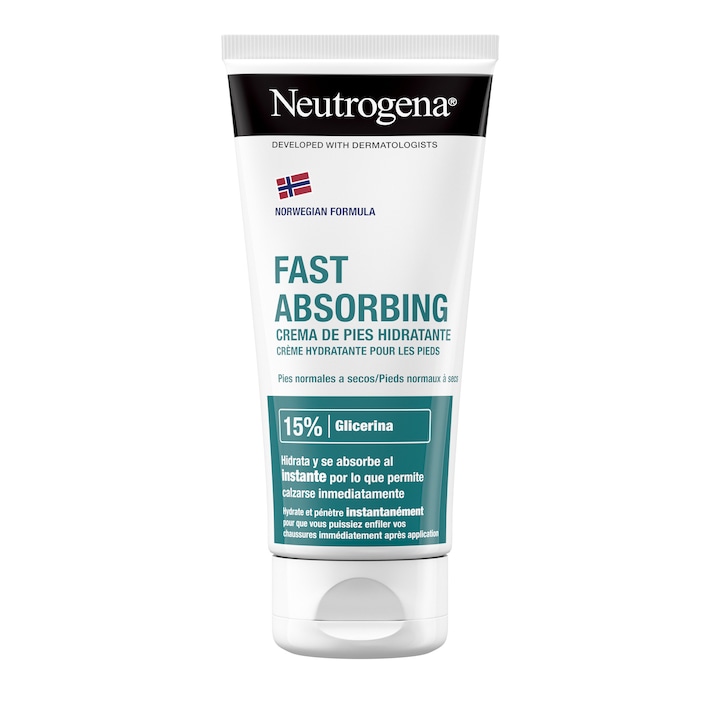 Crema de picioare Neutrogena cu absorbtie rapida, Formula Norvegiana, 100 ml