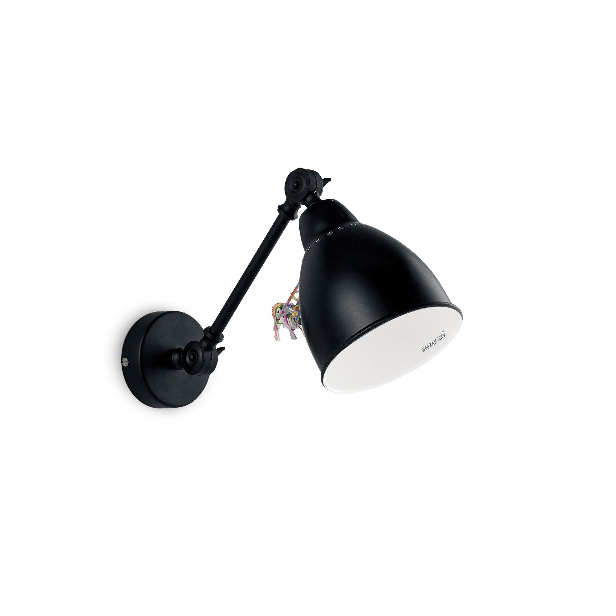 Aplica Ideal Lux, Newton AP1, E27, 60W, 240V, IP20, 300x230mm, Negru