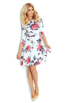 Rochie dama Karissa, Alb/ Roz, Alb Rochie dama Karissa, Alb/ Roz, Alb