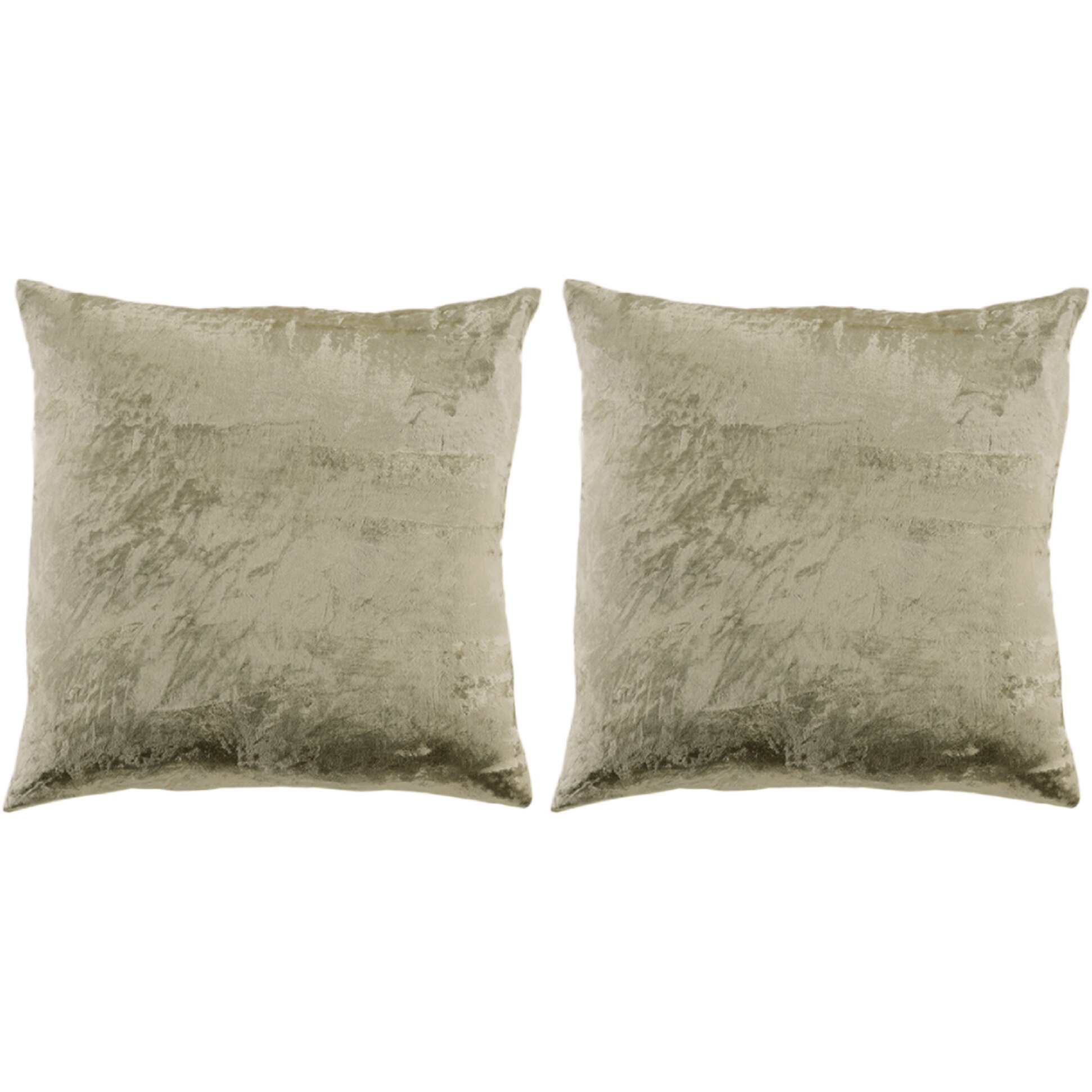 Set 2 huse pentru pernute decorative Velvet Sesame Aglika, 45x45 cm, inchidere cu fermoar, poliester