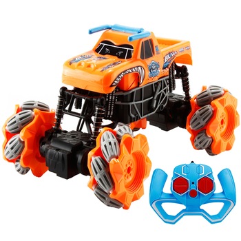 Masina Monster TRUCK AKU Off-Road cu Telecomanda, Incarcare USB, Merge lateral, Drifturi si Rasucire, cu Amortizoare Lumini si Sunete Portocaliu AK5051 Masina Monster TRUCK AKU Off-Road cu Telecomanda, Incarcare USB, Merge lateral, Drifturi si Rasucire, cu Amortizoare Lumini si Sunete Portocaliu AK5051