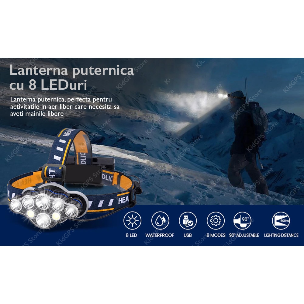 Lanterna De Cap Led Techone Gd Hl Sursa X T X Xpe X Cob