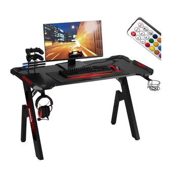 Birou gaming Smart Pro Collection idealSTORE Dimensiuni 120 x 60 x 70 cm, Cadru metalic stabil, Iluminare LED, Accesorizat cu suport pentru casti, pahar, Picioare reblabile, Echipat cu sistem de gestionare a cablurilor Birou gaming Smart Pro Collection idealSTORE Dimensiuni 120 x 60 x 70 cm, Cadru metalic stabil, Iluminare LED, Accesorizat cu suport pentru casti, pahar, Picioare reblabile, Echipat cu sistem de gestionare a cablurilor